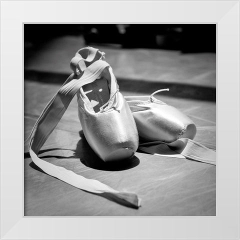 Ballet shoes White Modern Wood Framed Art Print by Braun Studio