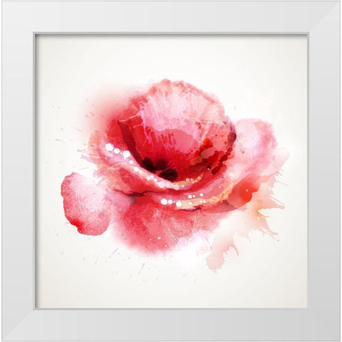 Aquarelle 1 White Modern Wood Framed Art Print by Braun Studio