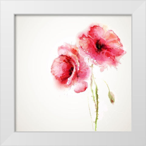 Aquarelle 3 White Modern Wood Framed Art Print by Braun Studio