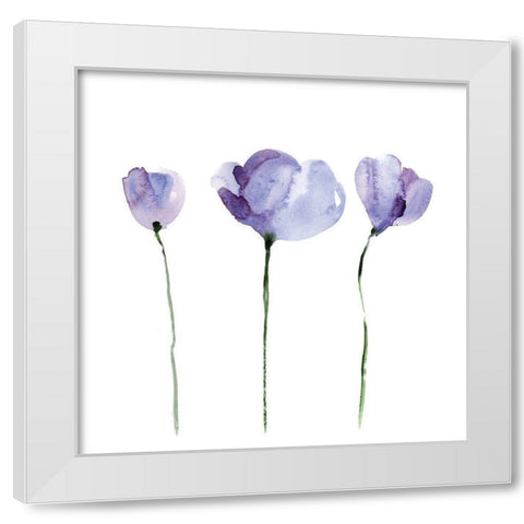 Aquarelle 4 White Modern Wood Framed Art Print by Braun Studio
