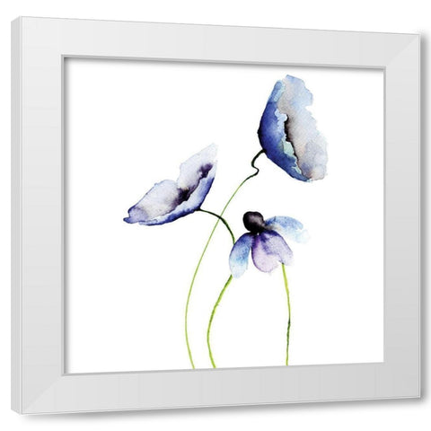 Aquarelle 5 White Modern Wood Framed Art Print by Braun Studio