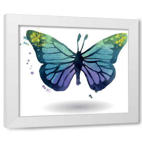 Aquarelle 6 White Modern Wood Framed Art Print by Braun Studio