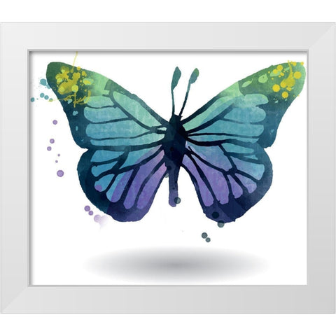 Aquarelle 6 White Modern Wood Framed Art Print by Braun Studio