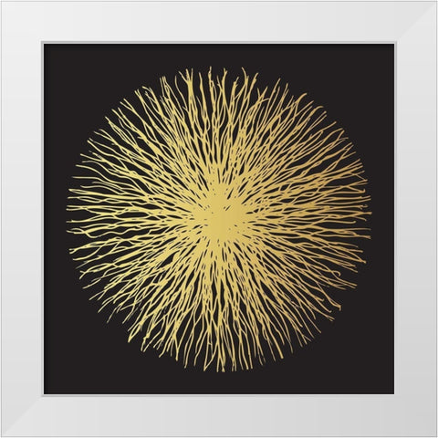 Soleil dore White Modern Wood Framed Art Print by Braun Studio