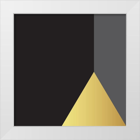 Triangle dore White Modern Wood Framed Art Print by Braun Studio