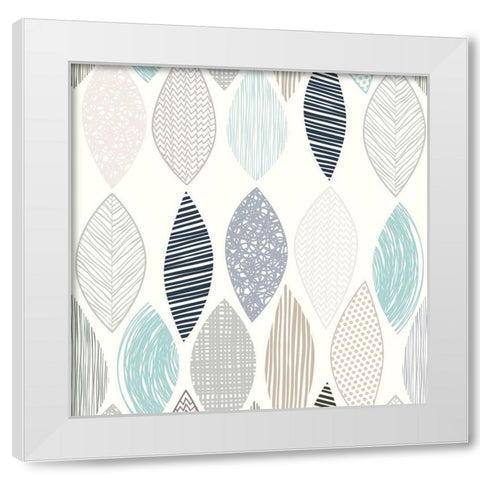 Organic Feuilles White Modern Wood Framed Art Print by Braun Studio