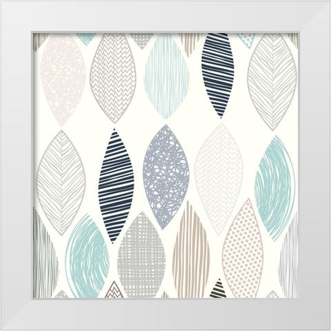 Organic Feuilles White Modern Wood Framed Art Print by Braun Studio