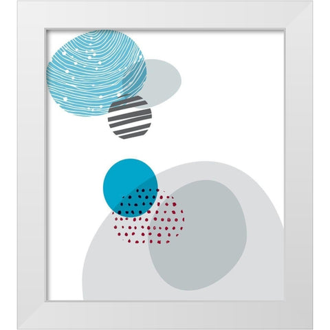 Organic 3 White Modern Wood Framed Art Print by Braun Studio