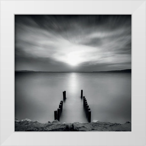 Ponton 5 White Modern Wood Framed Art Print by Braun Studio