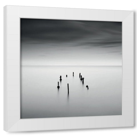 SÃ©renitÃ© White Modern Wood Framed Art Print by Braun Studio