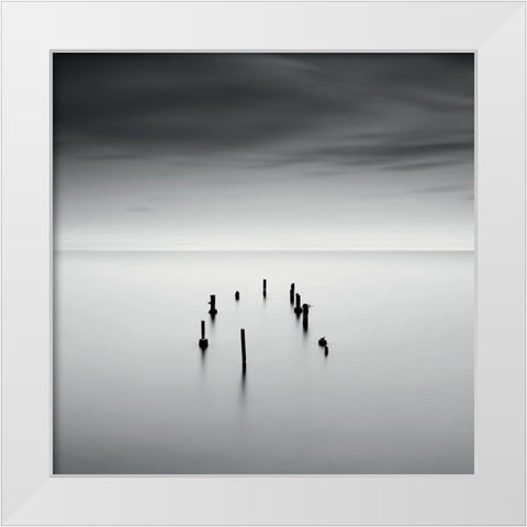 SÃ©renitÃ© White Modern Wood Framed Art Print by Braun Studio