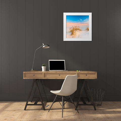 Plage 14 White Modern Wood Framed Art Print by Braun Studio