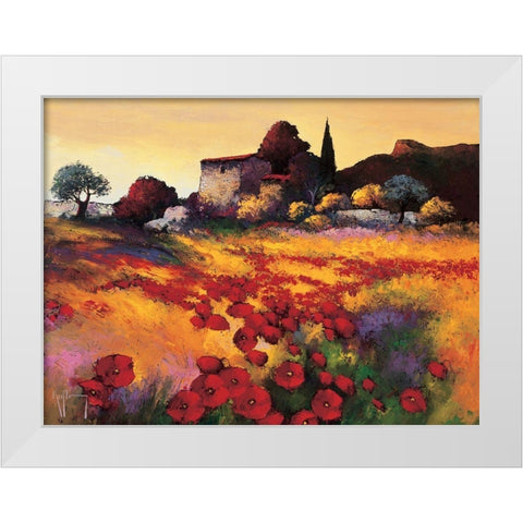 Soir dete White Modern Wood Framed Art Print by Keiflin, Roger