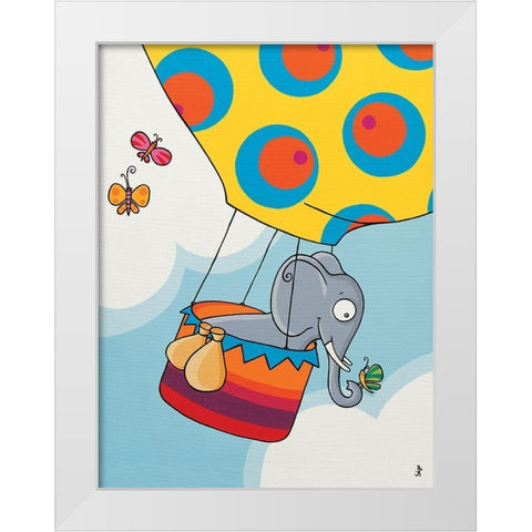 Un petit voyage I White Modern Wood Framed Art Print by Sego