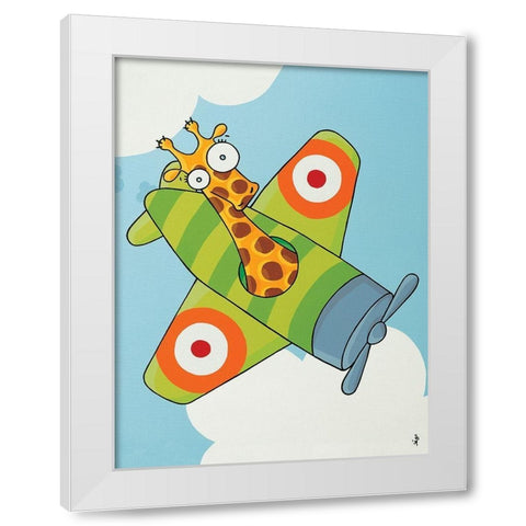 Ã‡a plane pour moi I White Modern Wood Framed Art Print by Sego