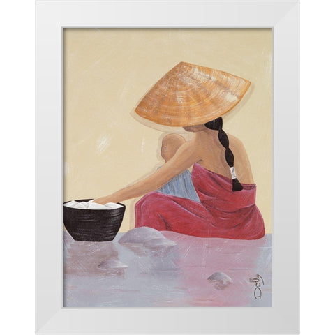 La riviere White Modern Wood Framed Art Print by Dothy