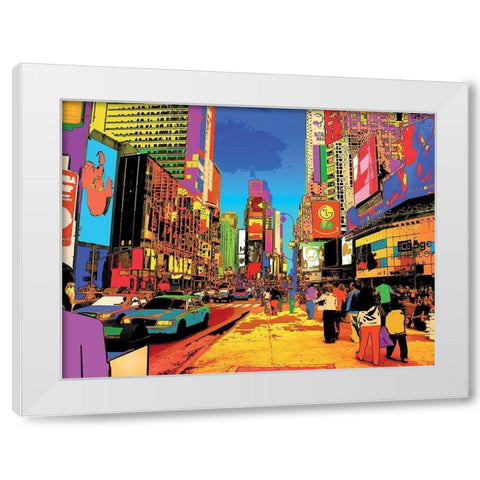 Broadway I White Modern Wood Framed Art Print by Potron, Geraldine