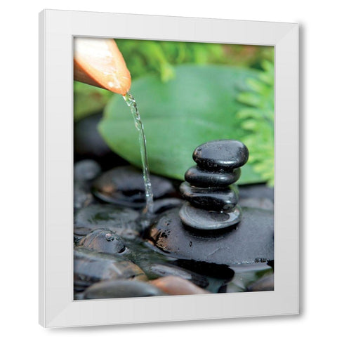 Aqua II White Modern Wood Framed Art Print by BRAUN Studio