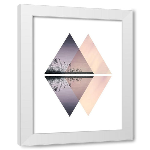 Paysage Geom White Modern Wood Framed Art Print by Braun Studio