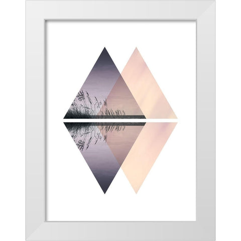 Paysage Geom White Modern Wood Framed Art Print by Braun Studio