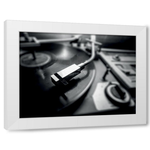 Music vinyl 2 White Modern Wood Framed Art Print by Braun Studio