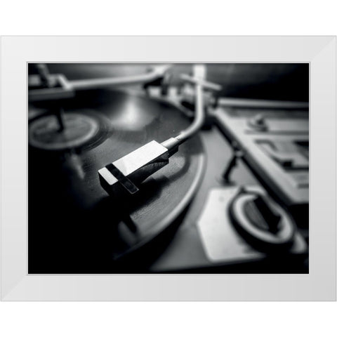 Music vinyl 2 White Modern Wood Framed Art Print by Braun Studio