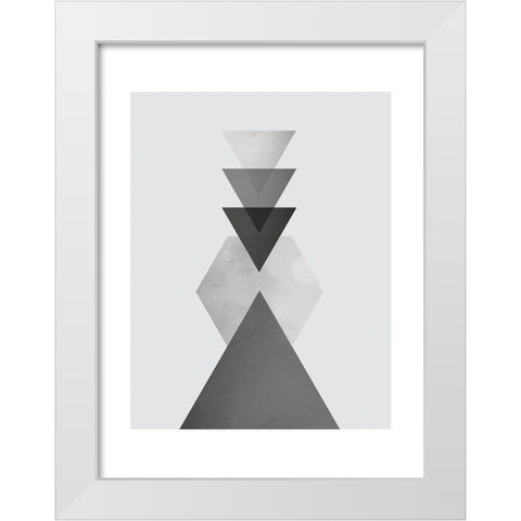 Danish Abstract 2 White Modern Wood Framed Art Print by Braun Studio