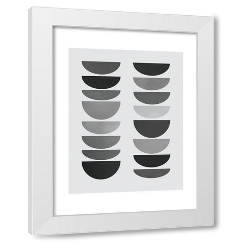 Danish Abstract 3 White Modern Wood Framed Art Print by Braun Studio