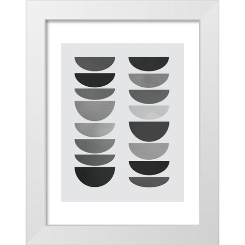 Danish Abstract 3 White Modern Wood Framed Art Print by Braun Studio
