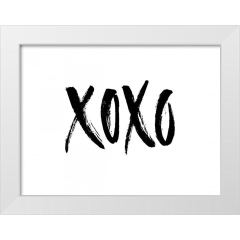 Xoxo White Modern Wood Framed Art Print by Braun Studio