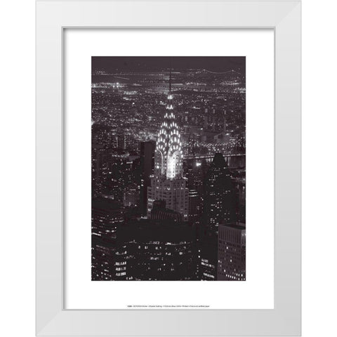 Chrysler Building White Modern Wood Framed Art Print by BRAUN Studio