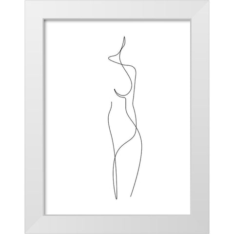 Silhouette White Modern Wood Framed Art Print by BRAUN Studio