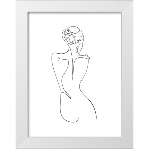 Dos White Modern Wood Framed Art Print by BRAUN Studio