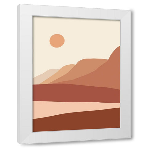 Montagnes White Modern Wood Framed Art Print by BRAUN Studio