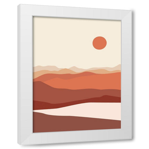 Montagnes 2 White Modern Wood Framed Art Print by BRAUN Studio
