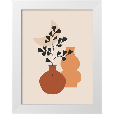 Vases 3 White Modern Wood Framed Art Print by BRAUN Studio