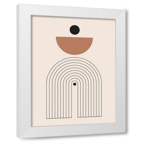 Arrondis 1 White Modern Wood Framed Art Print by BRAUN Studio