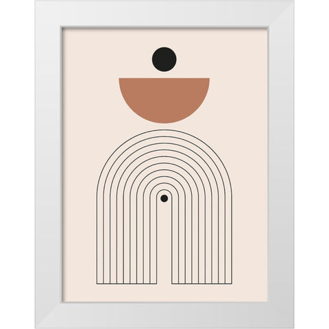 Arrondis 1 White Modern Wood Framed Art Print by BRAUN Studio
