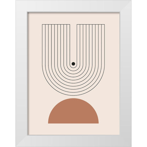 Arrondis 2 White Modern Wood Framed Art Print by BRAUN Studio