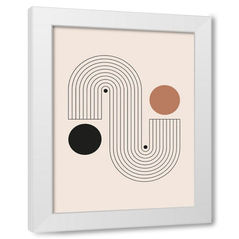 Arrondis 3 White Modern Wood Framed Art Print by BRAUN Studio