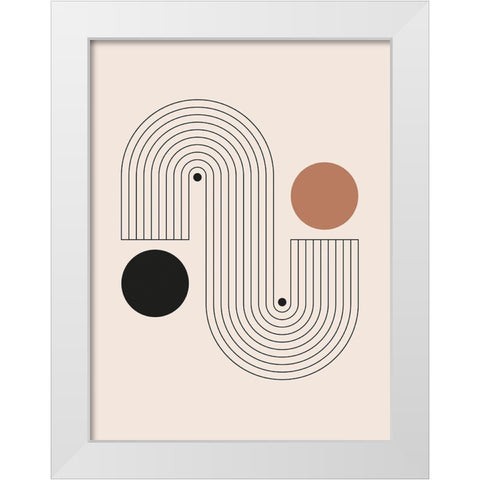 Arrondis 3 White Modern Wood Framed Art Print by BRAUN Studio