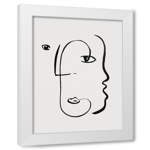 Braun Studio - Visages II White Modern Wood Framed Art Print by Braun Studio