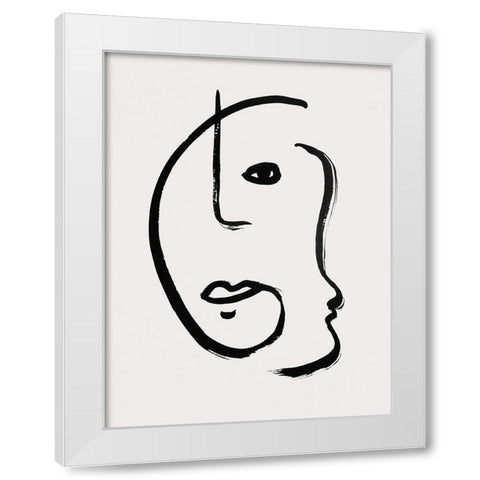 Braun Studio - Visages III White Modern Wood Framed Art Print by Braun Studio
