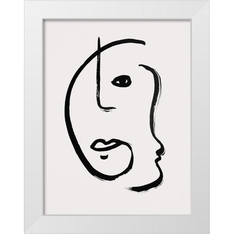 Braun Studio - Visages III White Modern Wood Framed Art Print by Braun Studio