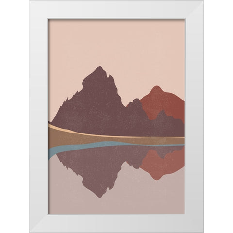 Braun Studio - Reflets sur le lac White Modern Wood Framed Art Print by Braun Studio