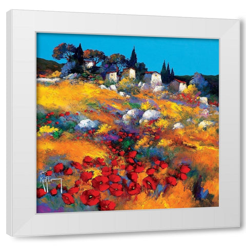 Chaleurs dete White Modern Wood Framed Art Print by Keiflin, Roger