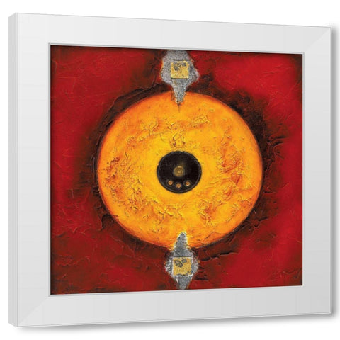 Le cercle noir White Modern Wood Framed Art Print by Arthure