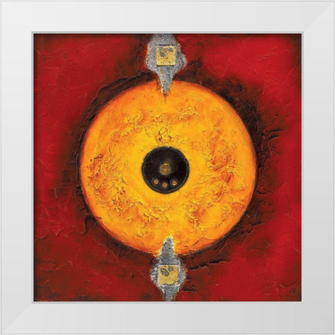 Le cercle noir White Modern Wood Framed Art Print by Arthure