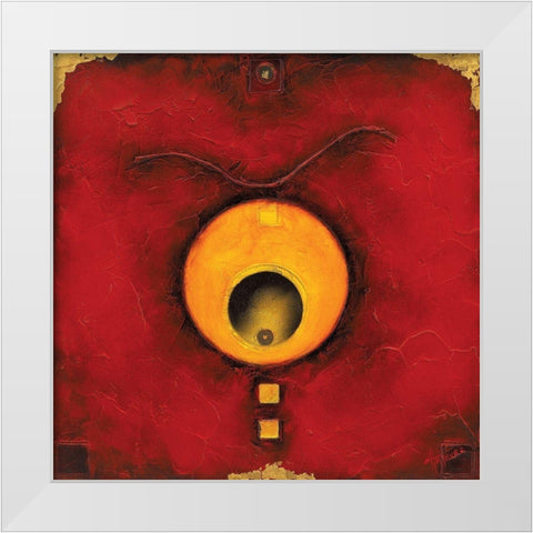 La pierre gravee White Modern Wood Framed Art Print by Arthure