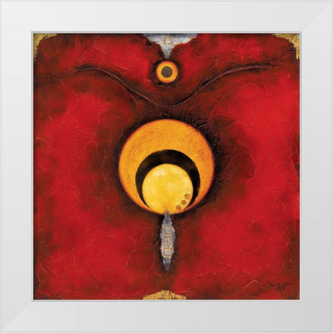 Trois a la suite White Modern Wood Framed Art Print by Arthure